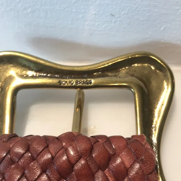 Ralph Lauren Woven Belt with Gold Buckle - Picture 6 of 8